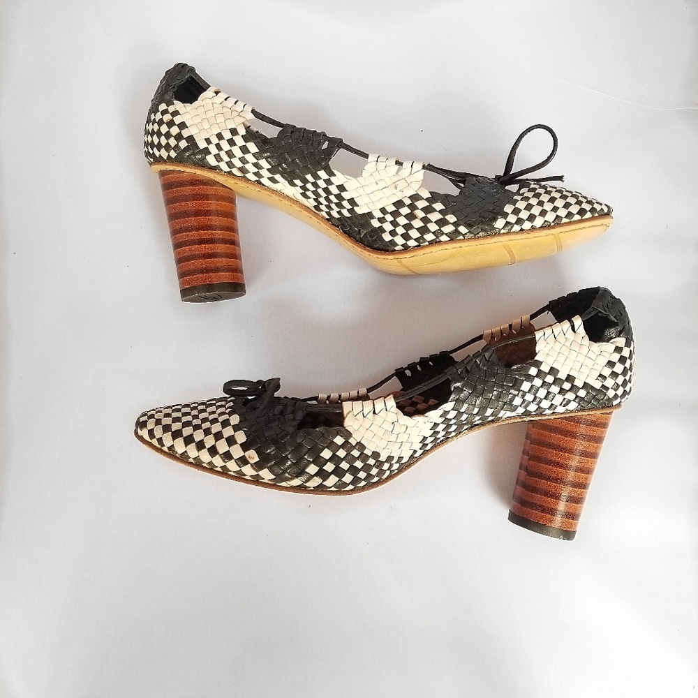 Georgiana Goodman handmade woven heels NWOT